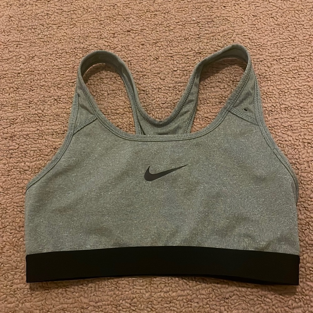Dark grey Nike sports bra